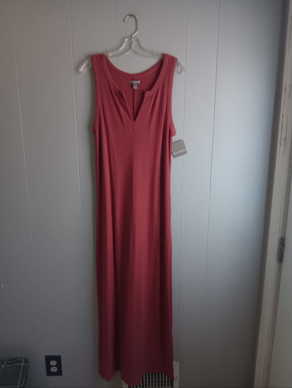 Fall Creek Sleeveless V-Neck Maxi Dress in Rose Size L N ew With Tags